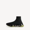 Men’s speed 2.0 full clear sole recycled knit sneaker in black/khaki