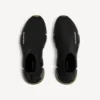 Men’s speed 2.0 full clear sole recycled knit sneaker in black/khaki