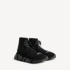 Men’s speed 2.0 lace-up recycled knit sneaker in black