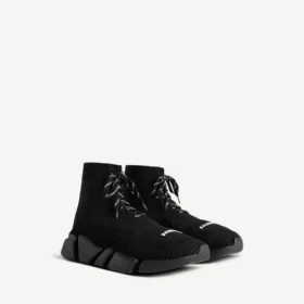 Men’s speed 2.0 lace-up recycled knit sneaker in black Men’s speed 2.0 lace-up recycled knit sneaker in black