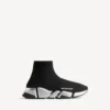Men’s speed 2.0 recycled knit sneaker in black/silver Men’s speed 2.0 recycled knit sneaker in black/silver