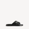 Men’s sporty pool slide sandal in black/white Men’s sporty pool slide sandal in black/white