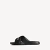 Men’s sporty pool slide sandal in black/white Men’s sporty pool slide sandal in black/white