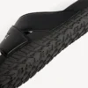 Men’s sporty pool slide sandal in black/white Men’s sporty pool slide sandal in black/white