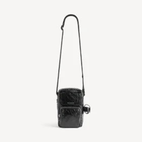 Men’s superbusy vertical crossbody bag in black