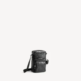 Men’s superbusy vertical crossbody bag in black
