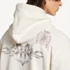 Men’s tattoo oversized zip-up hoodie in cream Men’s tattoo oversized zip-up hoodie in cream