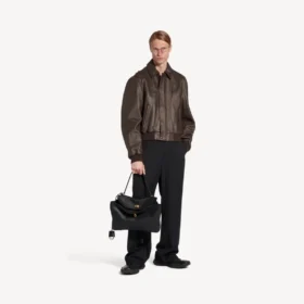 Men’s taxi jacket in dark brown