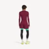 Men’s techwear fitted long sleeve top in burgundy/aqua Men’s techwear fitted long sleeve top in burgundy/aqua