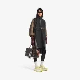 Men’s techwear poncho in black