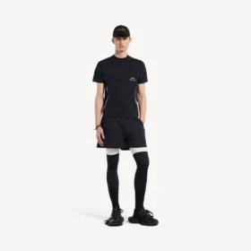 Men’s techwear short sleeve t-shirt in navy/white