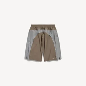 Men’s techwear tracksuit shorts in grey