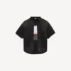 Men’s the door denim hybrid short sleeve shirt in black