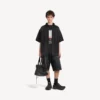 Men’s the door denim hybrid short sleeve shirt in black