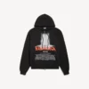 Men’s the door oversized zip-up hoodie in black