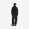 Men’s the door oversized zip-up hoodie in black