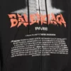 Men’s the door oversized zip-up hoodie in black