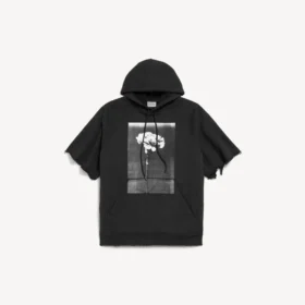 Men’s the song of the highest tower cut-off sleeve hoodie in black