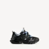 Men’s track shirt sneaker in black/blue