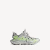 Men’s track signature sneaker in grey/neon yellow