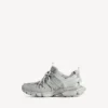Men’s track signature sneaker in grey/neon yellow