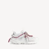 Men’s track trail laces sneaker in white/red/grey/black