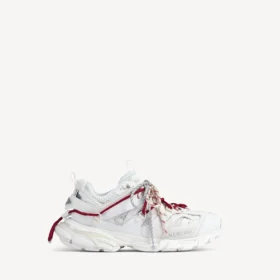 Men’s track trail laces sneaker in white/red/grey/black