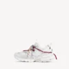 Men’s track trail laces sneaker in white/red/grey/black