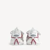 Men’s track trail laces sneaker in white/red/grey/black