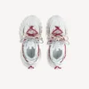 Men’s track trail laces sneaker in white/red/grey/black