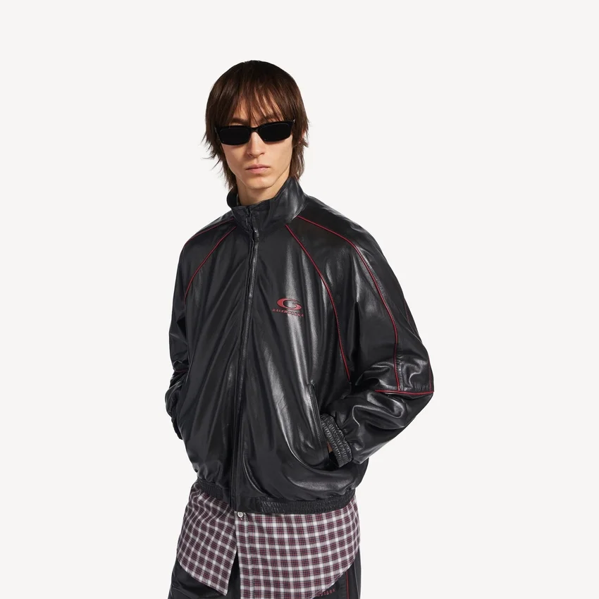 Men’s tracksuit jacket in black/burgundy Men’s tracksuit jacket in black/burgundy
