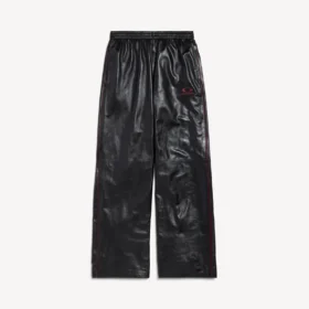Men’s tracksuit pants in black/burgundy