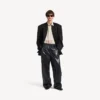 Men’s tracksuit pants in black/burgundy Men’s tracksuit pants in black/burgundy