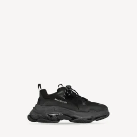 Men’s triple s clear sole sneaker in black