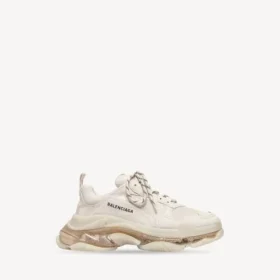 Men’s triple s clear sole sneaker  in white
