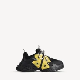 Women’s triple s tape type sneaker in black/yellow