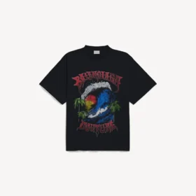 Men’s vintage surfer oversized t-shirt in black