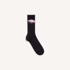 Men’s wet brush socks in pink/black