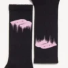 Men’s wet brush socks in pink/black