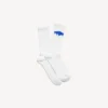 Men’s wet brush socks in white/blue