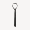 Men’s wool solid tie in black