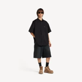 Men’s workwear short sleeve shirt in black