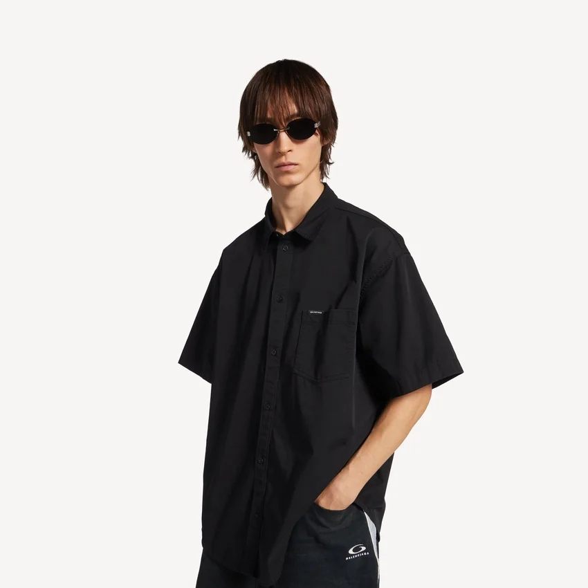 Men’s workwear short sleeve shirt in black Men’s workwear short sleeve shirt in black