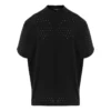 Mesh Crewneck Oversized T-shirt “Black” 694576TMVD41000