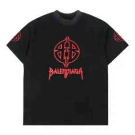 Metal BB Stencil T-shirt “Black Red” 764235TPVI21568 Metal BB Stencil T-shirt “Black Red” 764235TPVI21568