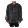 Metallica Oversized Denim Jacket “Washed Black Orange” 694504TBP471055