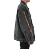 Metallica Oversized Denim Jacket “Washed Black Orange” 694504TBP471055