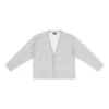 Mini Allover Logo Cardigan “Light Grey White” 699822T32331461
