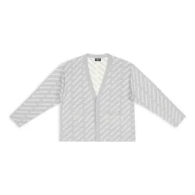 Mini Allover Logo Cardigan “Light Grey White” 699822T32331461 Mini Allover Logo Cardigan “Light Grey White” 699822T32331461