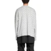 Mini Allover Logo Cardigan “Light Grey White” 699822T32331461